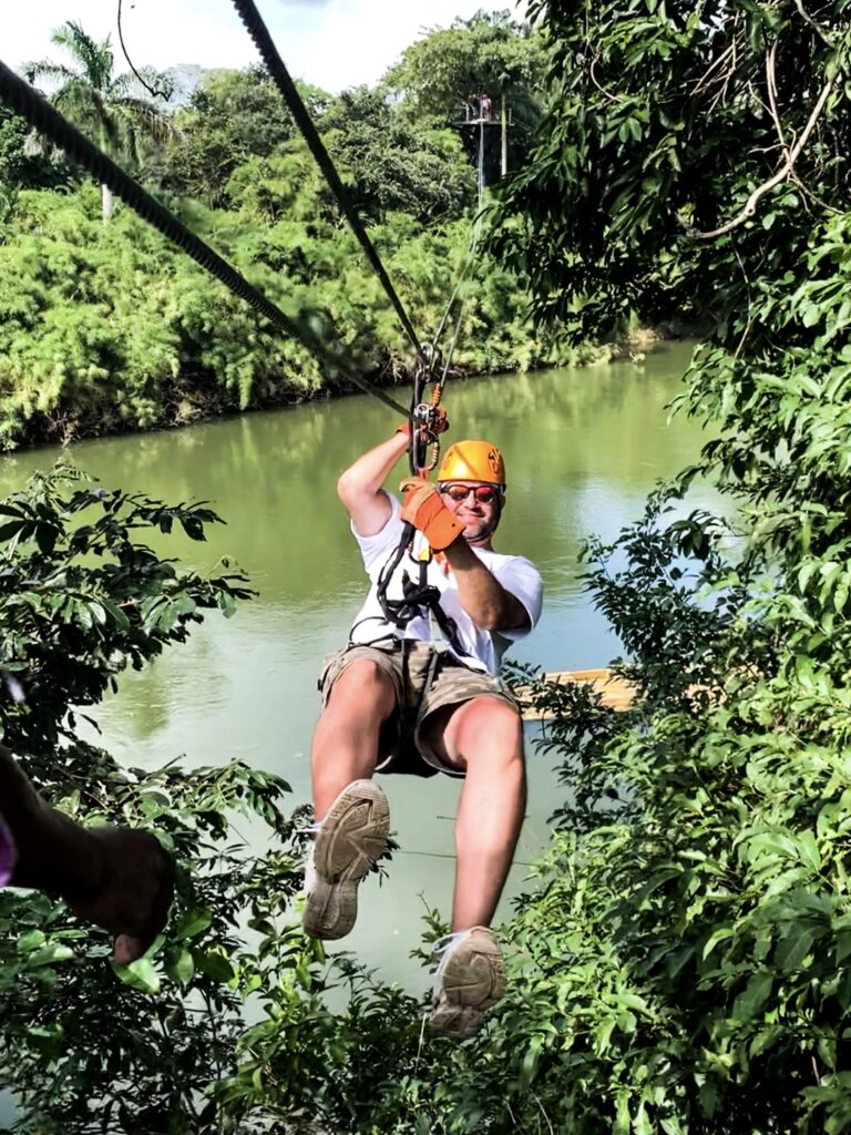 ziplining in Belize