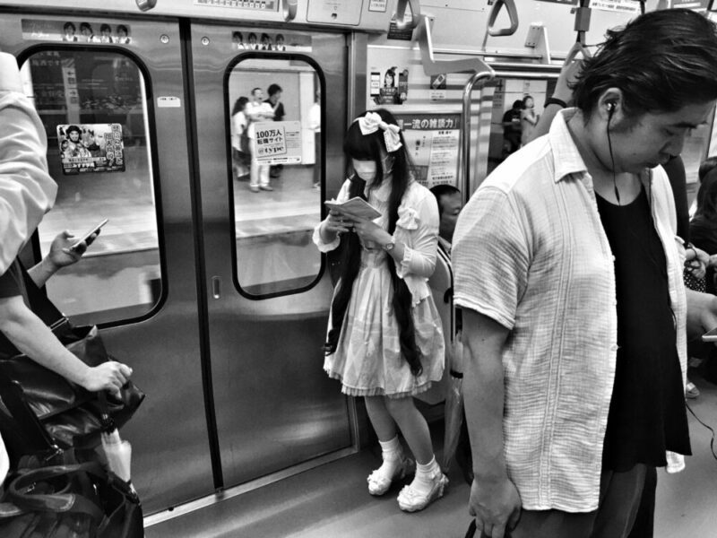 Japanese girl in Tokyo subway