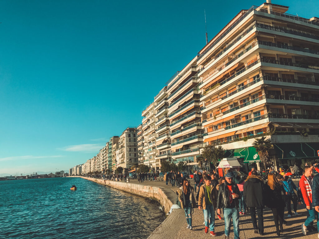 thessaloniki waterfront boardwalk
